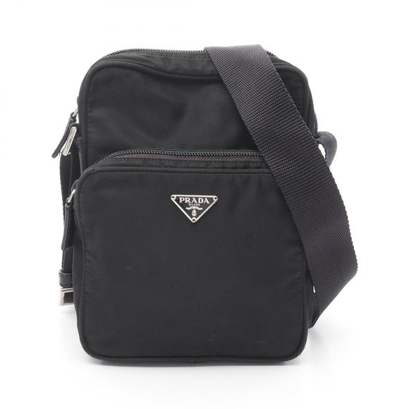 Prada Nylon Leather Black Shoulder Bag - Picture 1 of 8